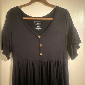 Black Maternity Maxi Dress